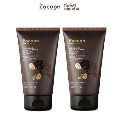 Bộ Đôi Cà Phê Đắk Lắk Cocoon Làm Sạch Da Chết Cho Mặt Dak Lak Coffee Face Polish 2x150ml